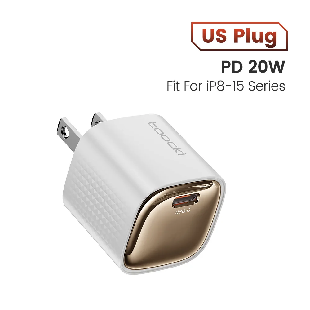 Toocki PD 20 واط USB شاحن صغير شحن سريع نوع C GaN...