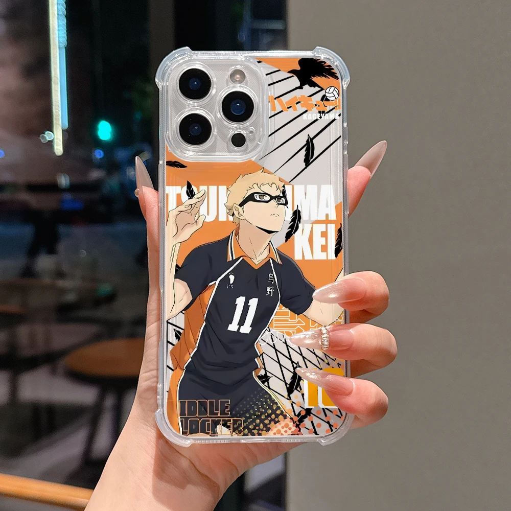 Vibrant Haikyuu Anime Shockproof Phone Case - Durable Protective Cover