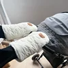 Baby stroller warm gloves Mobile phone touch screen handle windproof waterproof gloves with velvet handle pocket 3