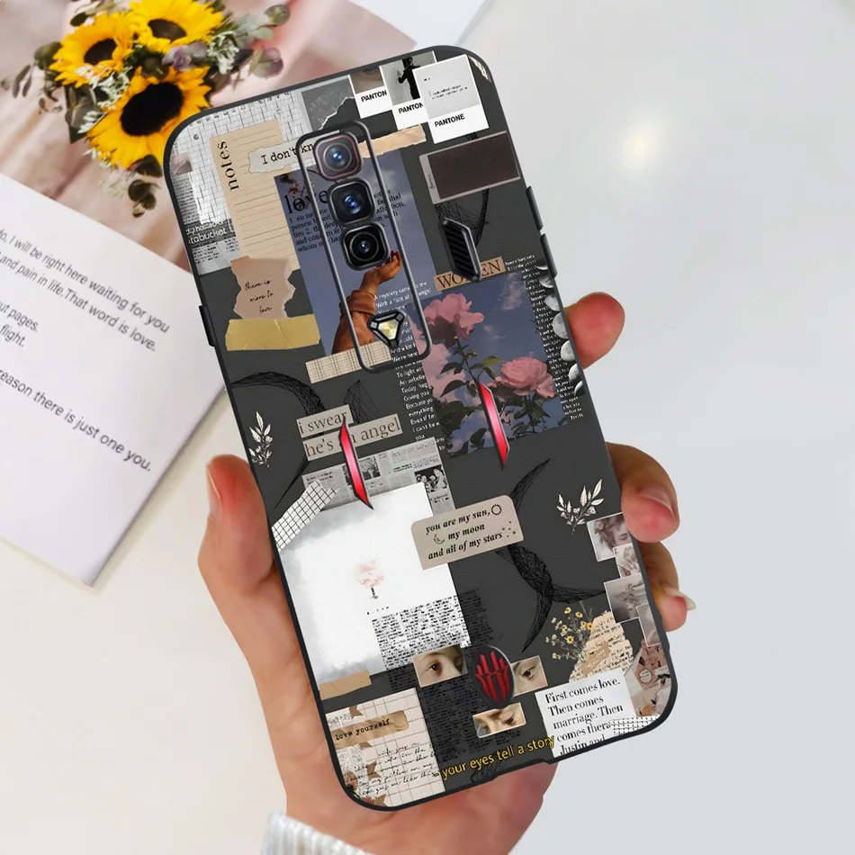 Fashion Cool Pattern Black Silicone Phone Case for ZTE Nubia Red Magic Series