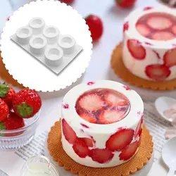 6 Cavity Small Round Cup Candle Mold Dessert Pudding Mousse Cake Baking Utensils Home Decoration Candle Cup Baking Mold
