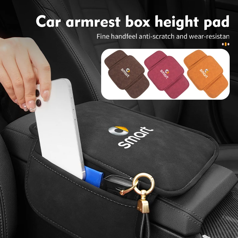 Bracciolo Per Auto In Pelle Box Pad Bracciolo Centrale Proteggi La Copertura Per Smart Fortwo 451 450 453 Forfour Cabrio Crossblade Roadster