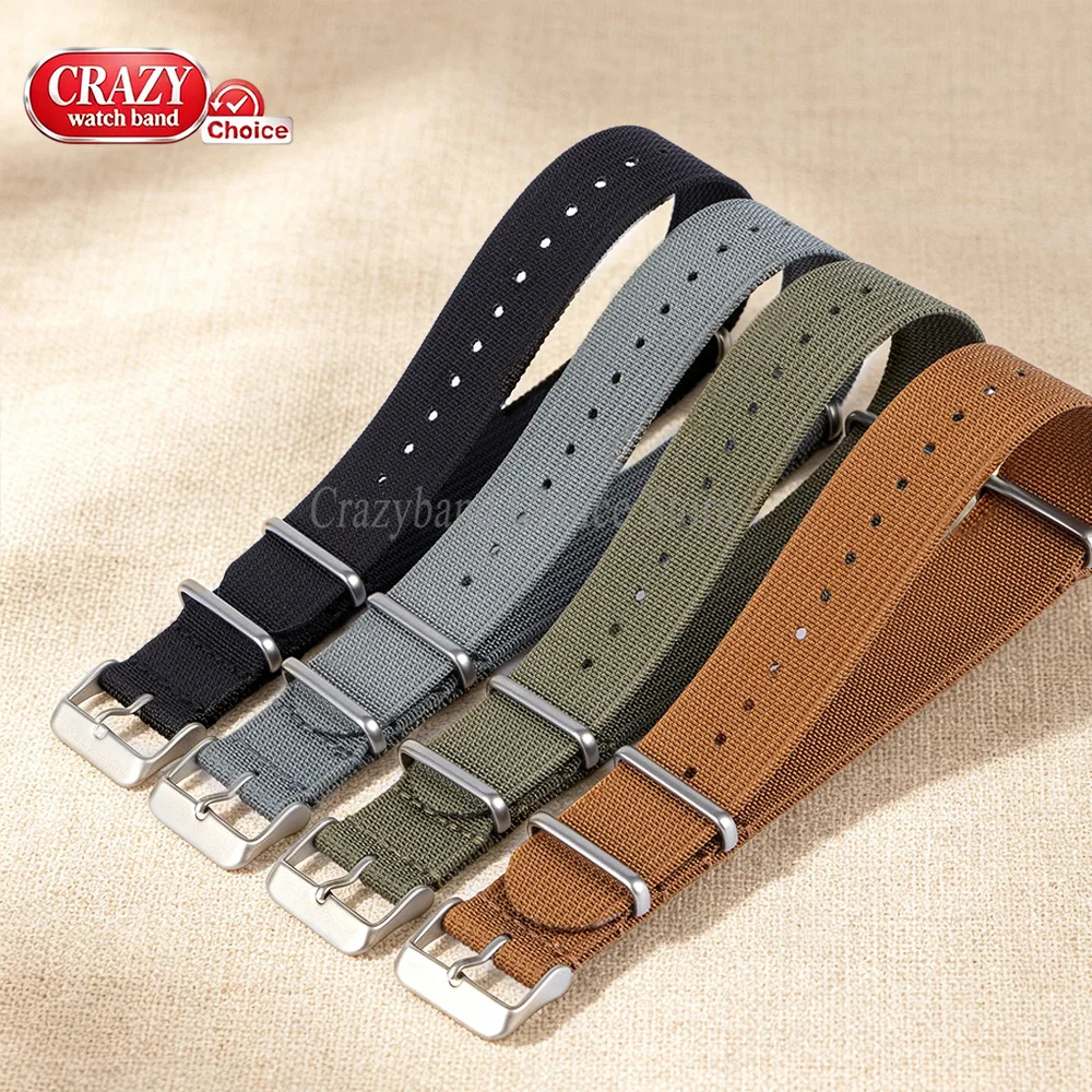 Nylon Canvas Weave Sports Wristband - Universal Replacement Watch Strap