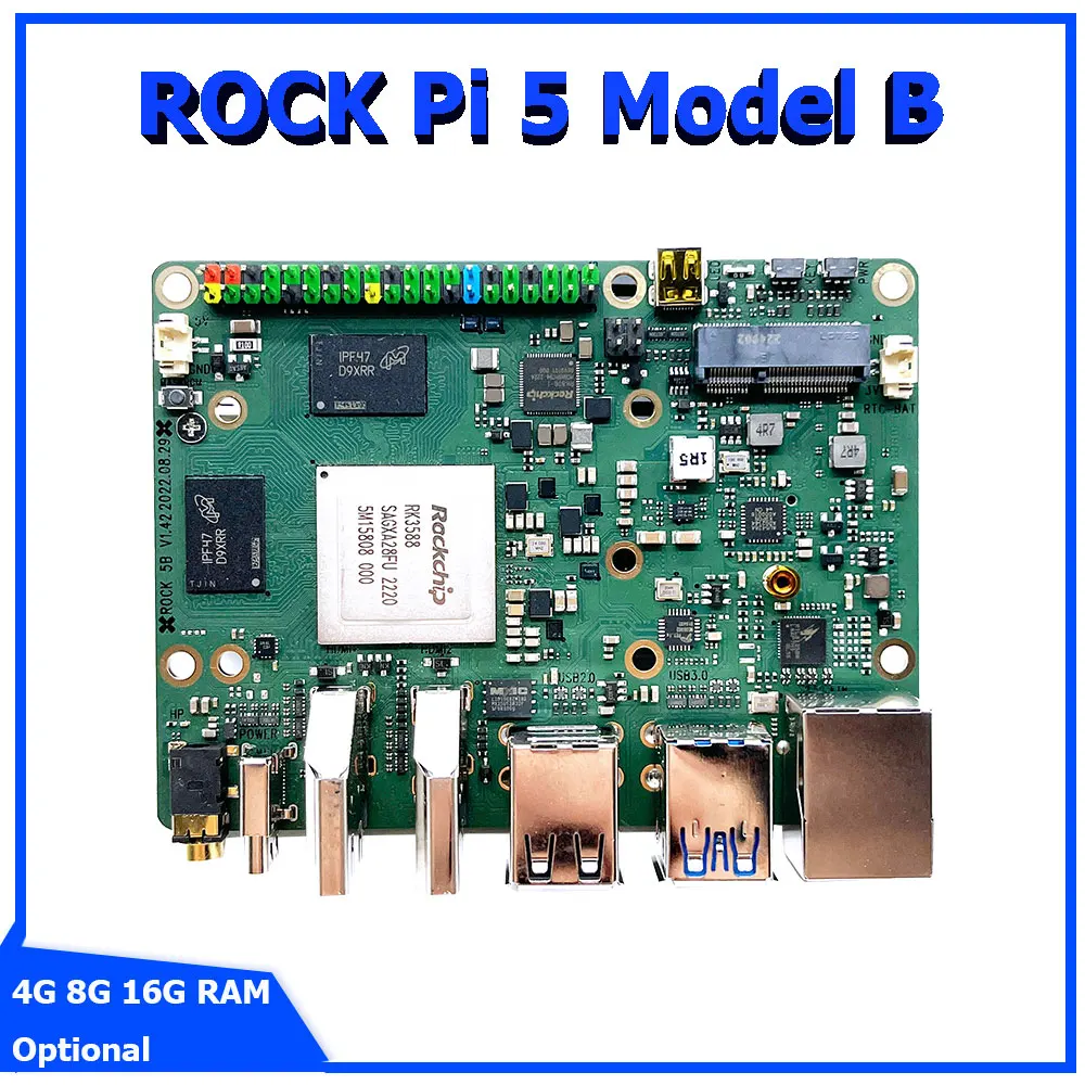 Radxa ROCK Pi 5B ROCK Pi 5 Model B RK3588 8 Core Development Board, RAM