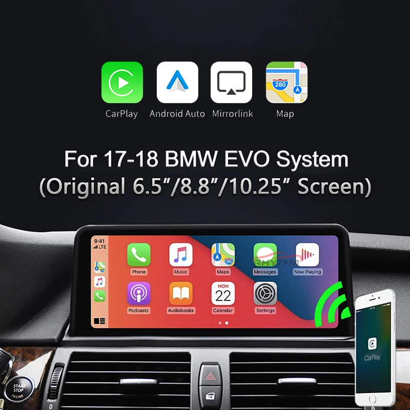 Apple CarPlay inalámbrico con WIFI para BMW, sistema EVO compatible con