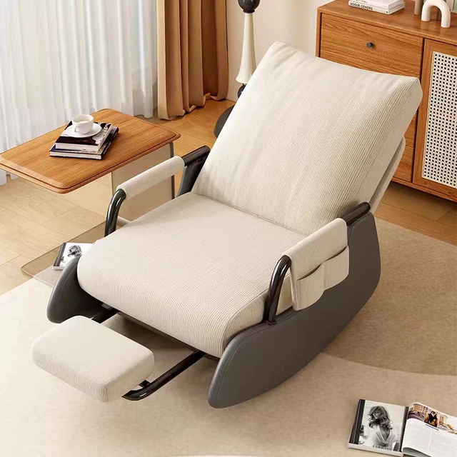 Rocking Chair Balcony Home Technology Cloth Rocking Chair Living Room Leisure Rocking Chair, Modern Rocking 2