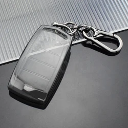 Transparent Car Smart Key Case Cover - 4 - Button Key Fob Shell Protector Accessories (Set 1)