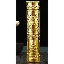 Vintage Dragon - Embossed Metal Incense Storage Box - Waterproof and Stylish Incense Holder (Golden Buddha)