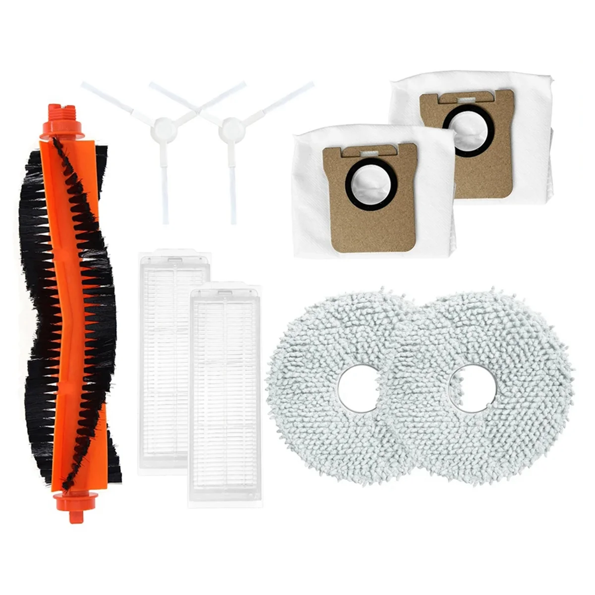 

Сменные детали для робота-пылесоса Xiaomi M30 Pro/C107, основная боковая щетка, HEPA фильтр, насадка для швабры, пылесборник, аксессуары