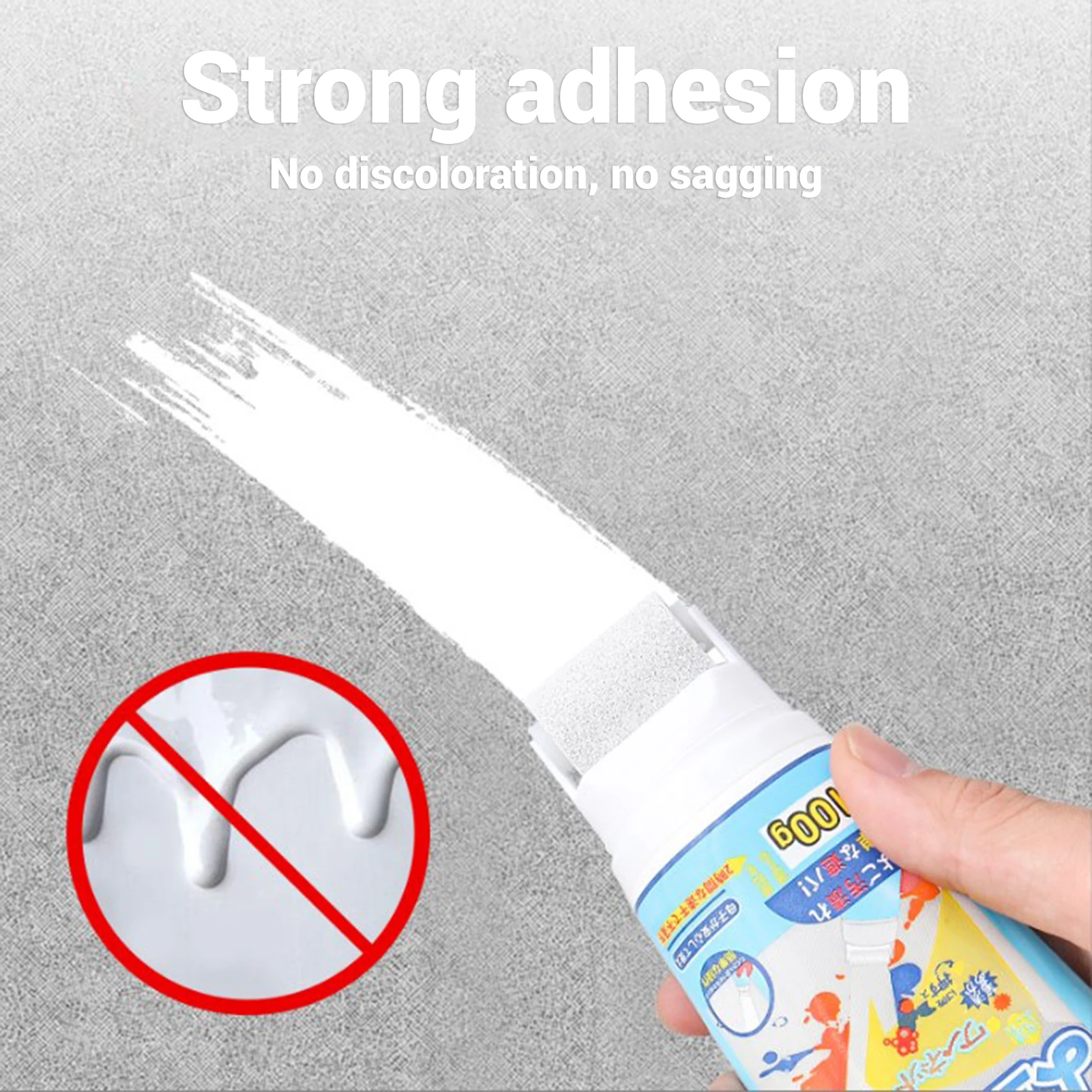 Wall Mending Agent Drywall Patch Self-brushing Rollers Wall Cabinet White Paint for Nail Hole Cracks Potholes