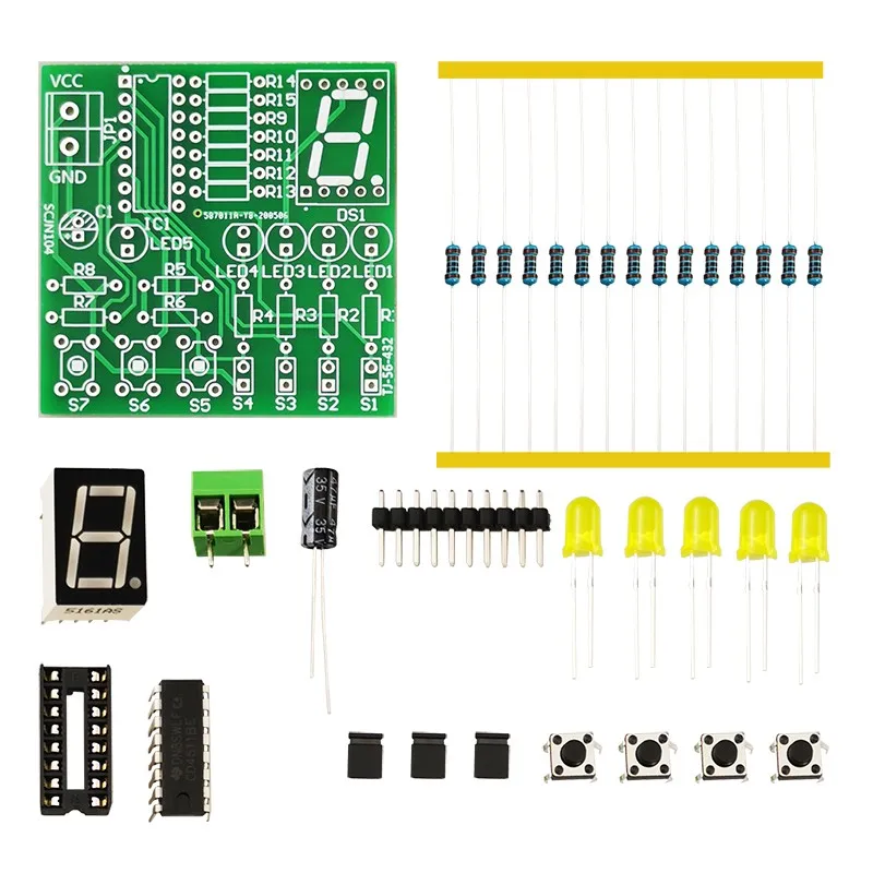 CD4511 Decoding PCB Board DIY Electronic Kit Printed Circuit Board Self Assembly and Soldering Kit electronic kit