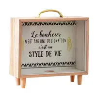 Wooden Money Coin Box Storage Saving Pot Piggy Bank Bedroom Desk Ornament Decor Children Gifts Jar Coins Storage Box Home Decor 1