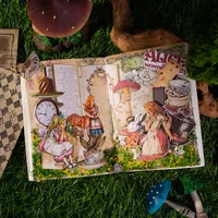 25 pcs Alice's theatrical theme material package double material collage ledger paper hand made Collage material 3