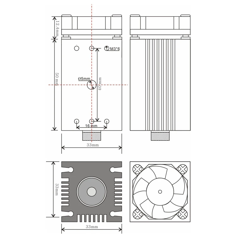 High Power 500mw 405nm Blue-violet Laser Module In DC 2.1 Connector For Engraving and Cutting With 12V Adapter