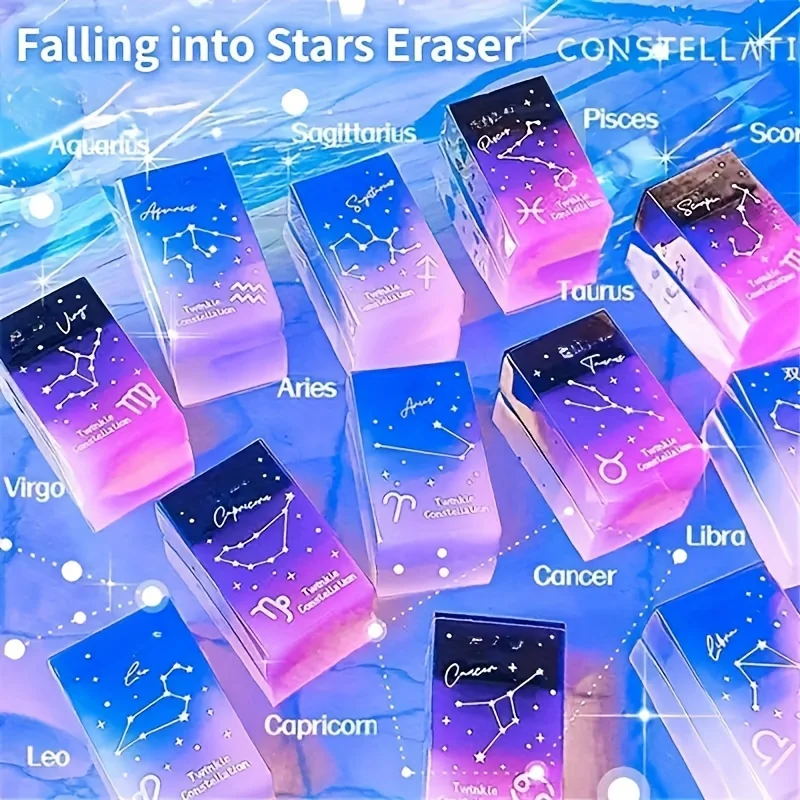 Constellation Erasers - Zodiac Signs Rainbow Jelly Correction Erasers