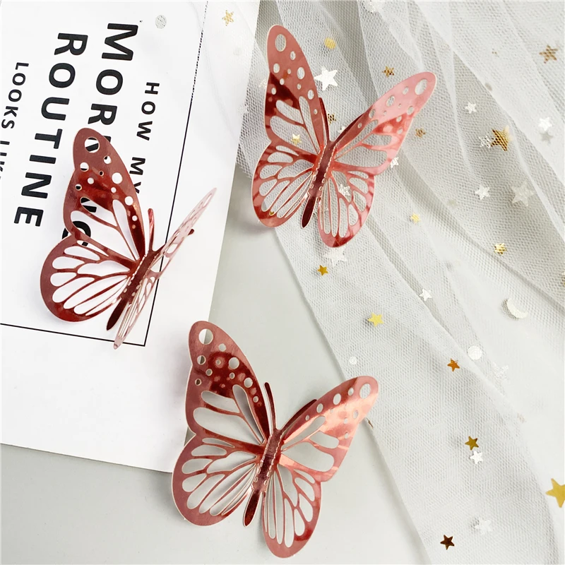 18 Adesivi Murali 3D Cristallo Farfalle, Decorazioni Parete Per Camera Da Letto E Soggiorno