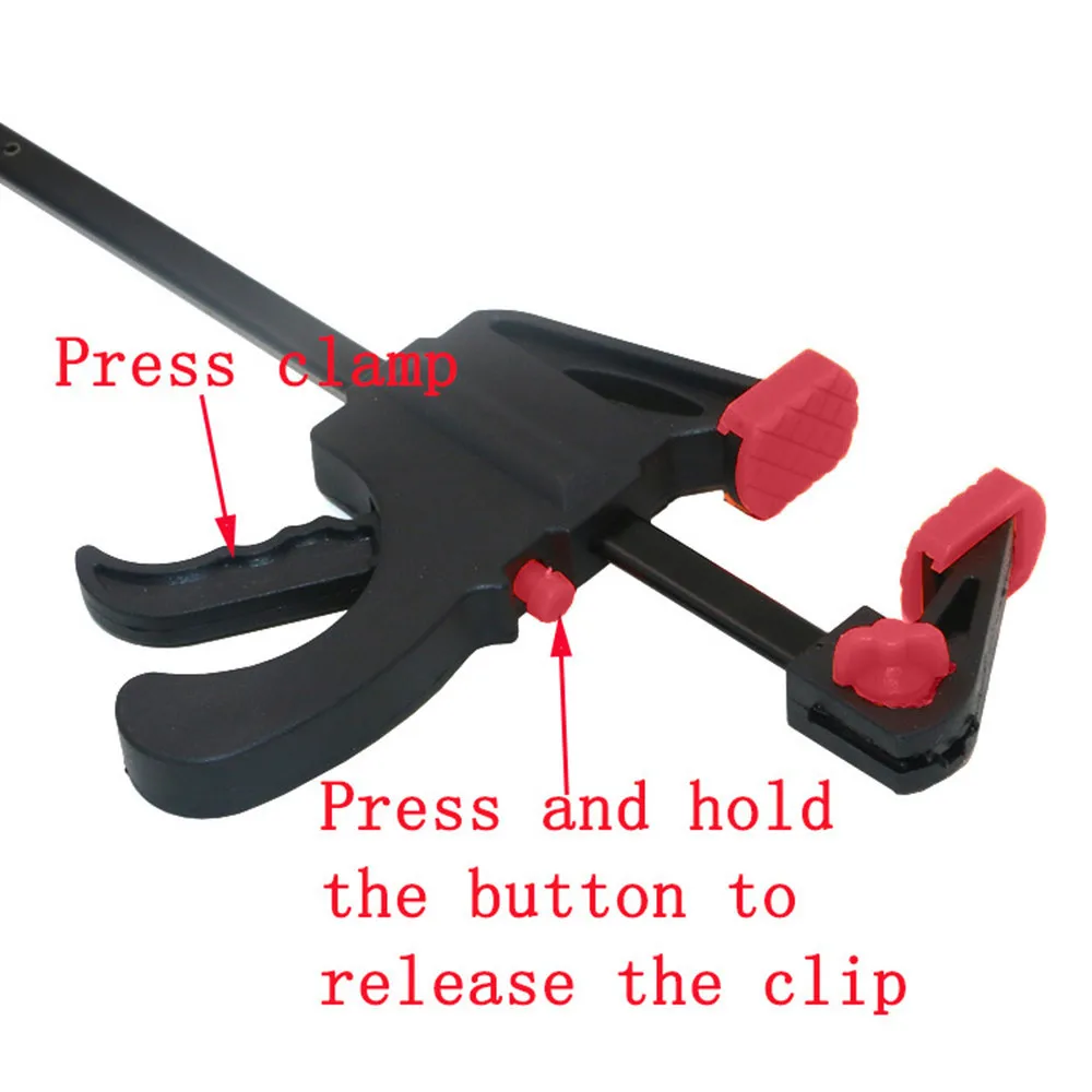 Spreader Work Bar Clamp F Clamp Gadget Tool DIY Hand Speed Squeeze Quick Ratchet Release Clip Kit 4 Inch Wood Working Duratec