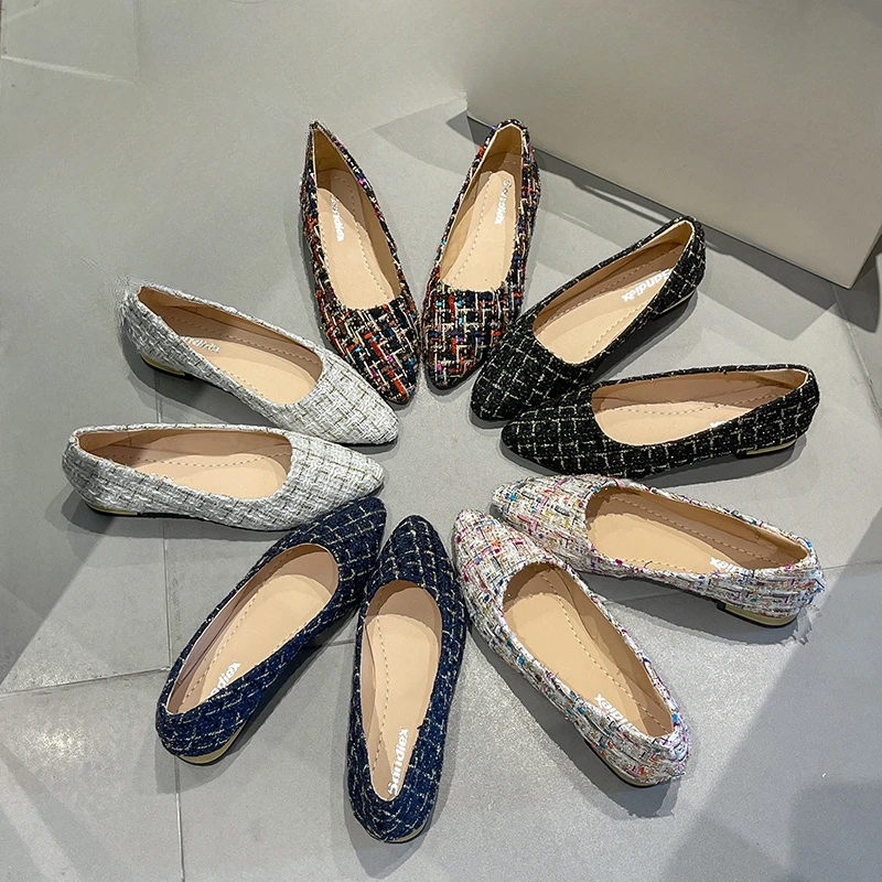 حذاء كاجوال بكعب سميك مدبب