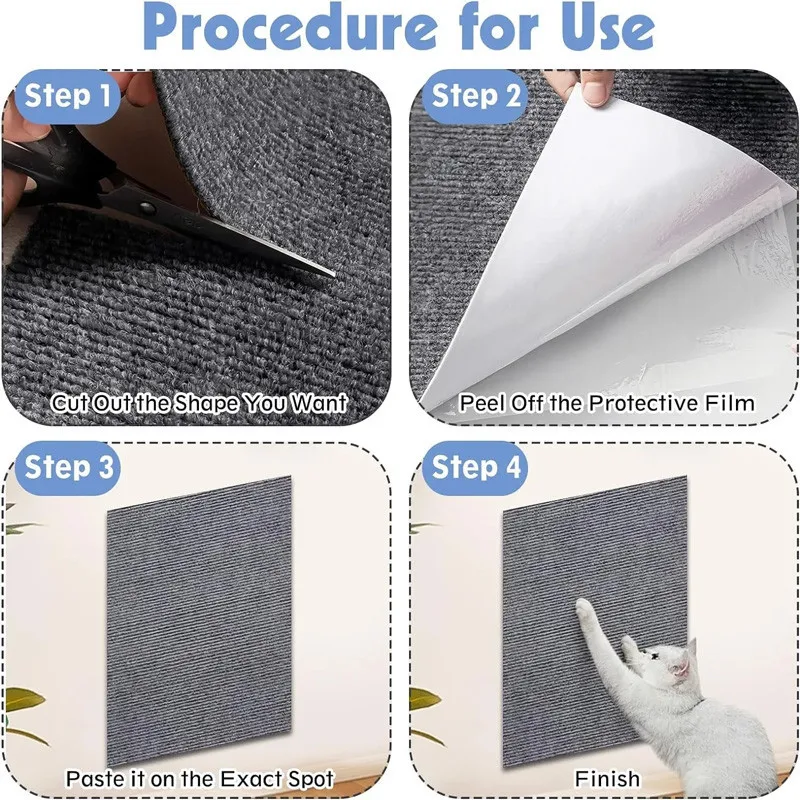 Cat Scratching Furniture Cat Scratcher Sofa Cat Crawling Mat Grinding Climbing Frame Sofa Protection Self-adhesive Carpet Cats Scratch Board Cats Toys