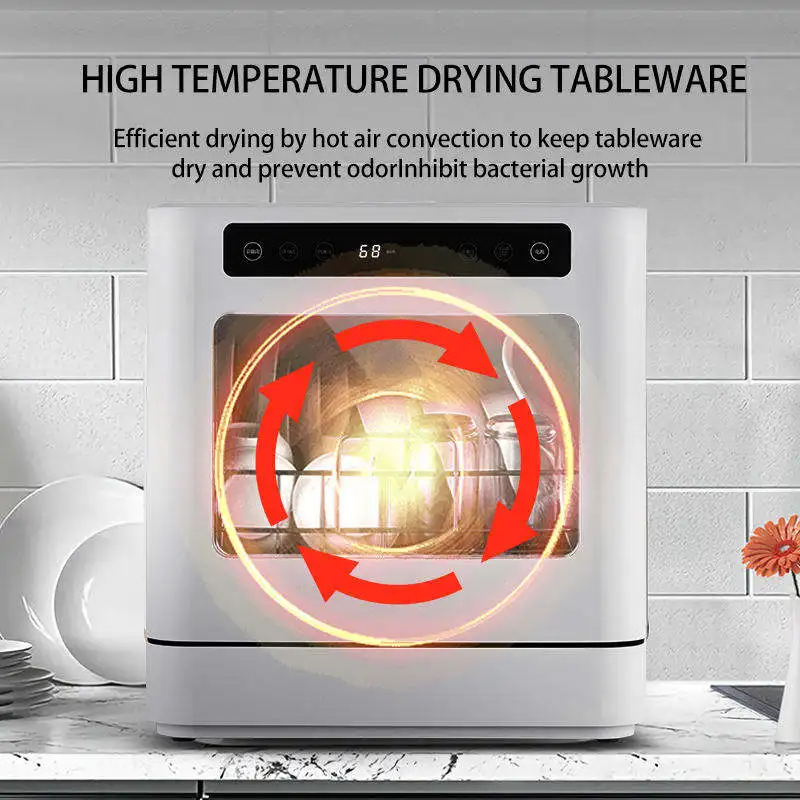 ماكينة غسل أطباق صغيرة أوتوماتيكية على الطاولة للا...