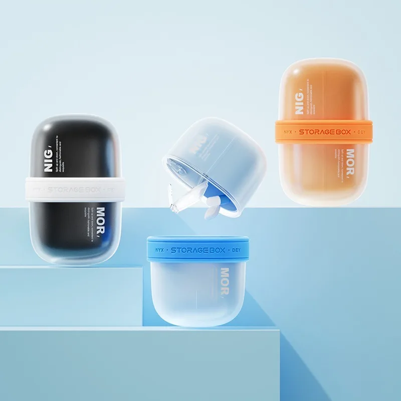 Leak-Proof Silicone Pill Box Portable Vitamin Organizer with Daily Compartments for Seniors & Travel Pill Container Storage