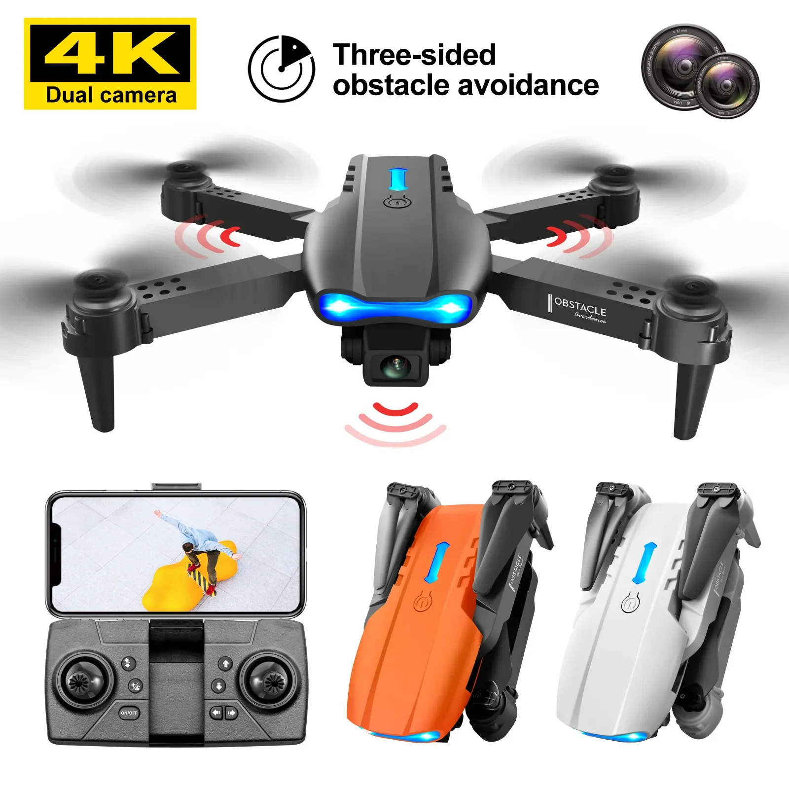 Drone Quadcopter Xiaomi Mijia E99 Pro Drone HD 8k Dual-Camera High Hold Mode Foldable RC WIFI Aerial Photography Quadcopter Adult Child Toys