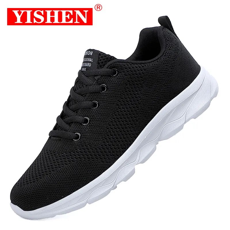 YISHEN Women Sneakers Fashion Flat Shoes Vulcanized Shoes Sports Shoes Breathable Sneakers For Women Zapatillas Para Mujer Black