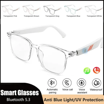 Occhiali audio sportivi Bluetooth intelligenti Chiamate wireless Riproduzione musicale Auricolare Occhiali da sole con protezione UV anti luce blu per uomo donna