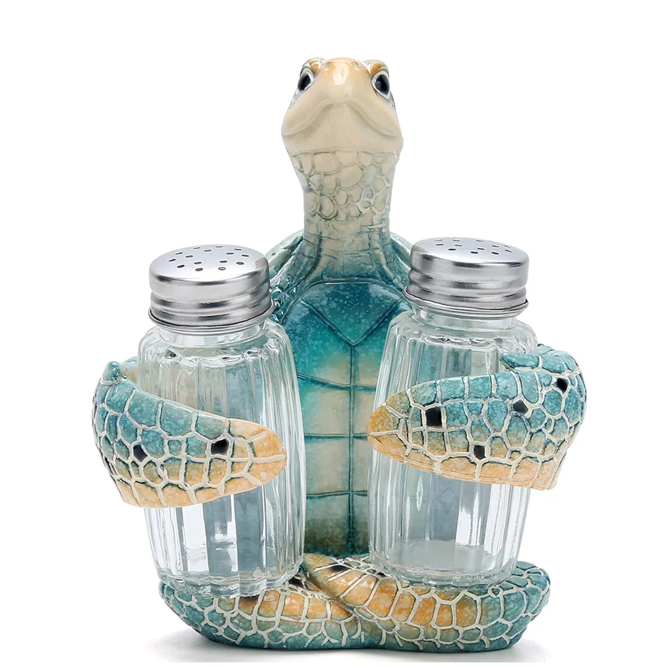Coastal Sea Turtle Salt and Pepper Shaker Holder
