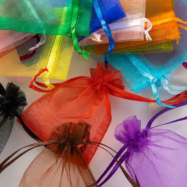 50 Sacchetti Regalo In Organza 7x9 Cm - Per Matrimoni, Bomboniere E Gioielli - Foto 13