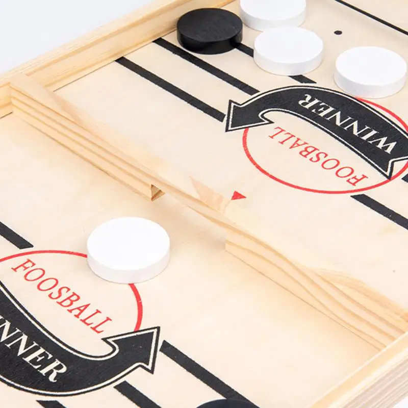 Gioco Hockey Da Tavolo Fast Sling Puck – Battaglia A Due In Legno – Gioco Interattivo Per Famiglia E Bambini