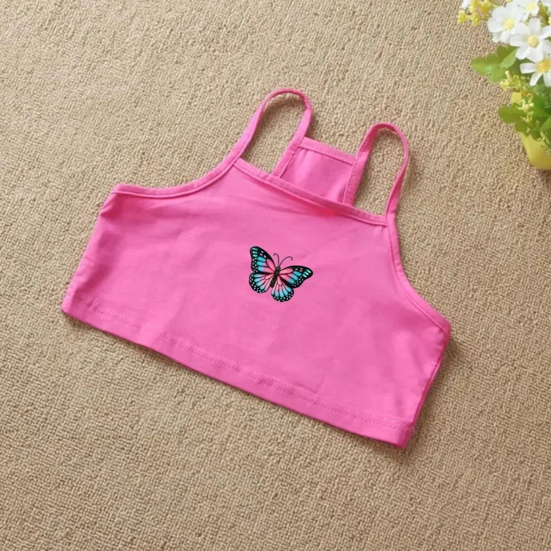 girls tank tops kids training bras baby camis children camisoles cotton shirts for girls vest butterfly underwears kids underwear kids tops women camisole tops