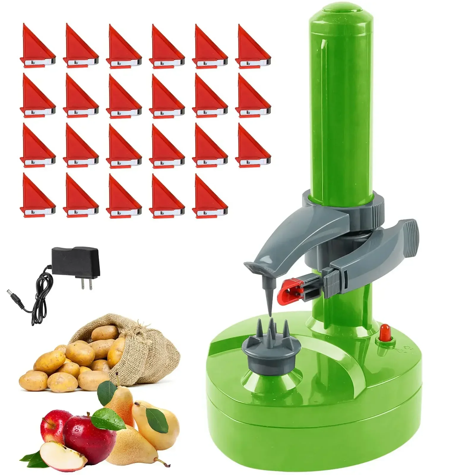 Shanna Electric Potato Peeler Automatic Rotating Fruit & Vegetable Cutter Apple Pear Skin Peeling Machine,Black