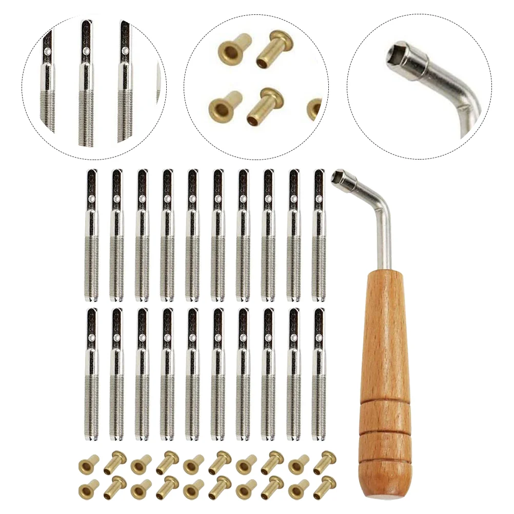 

of Professional Lyre Harp Part Kit Sturdy String Nails Lyre Harp Pegs Lyre Harp Kit Slack Adjuster Tools Replacement Accessories