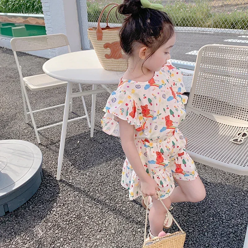 Girls Clothes Set Summer Shirt+Pants Toddler Girl Tops Shorts New