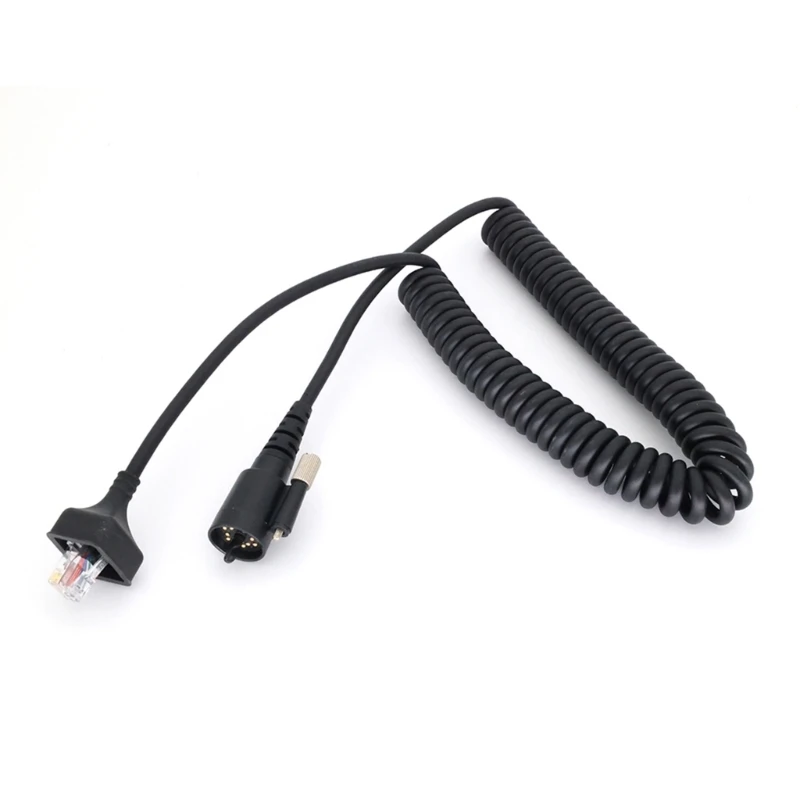 

Mic Microphone Speaker Cable Flexible Spring Line Wire For KMC-27 TK-5810 Walkie Dropship