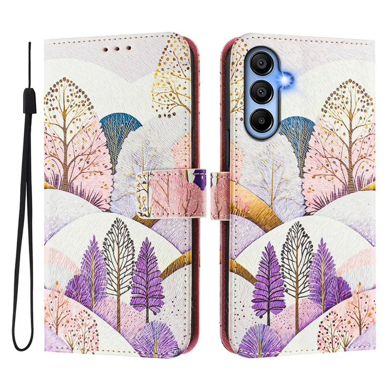 Luxury Flip Leather Wallet Case with Floral Design