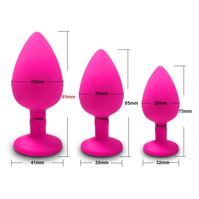 Silicone Butt Plug Anal Plug Unisex Sex Stopper 3 Different Size Adult Products for Men Women