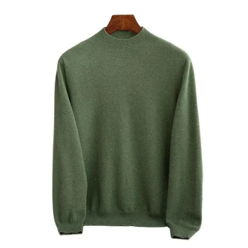 Suéter De Punto De Cuello Alto Falso Para Hombre, Suéter De Punto De Manga Corta, Suéter De Punto Delgado Básico De Cuello Alto Falso, Top De Punto, Negro