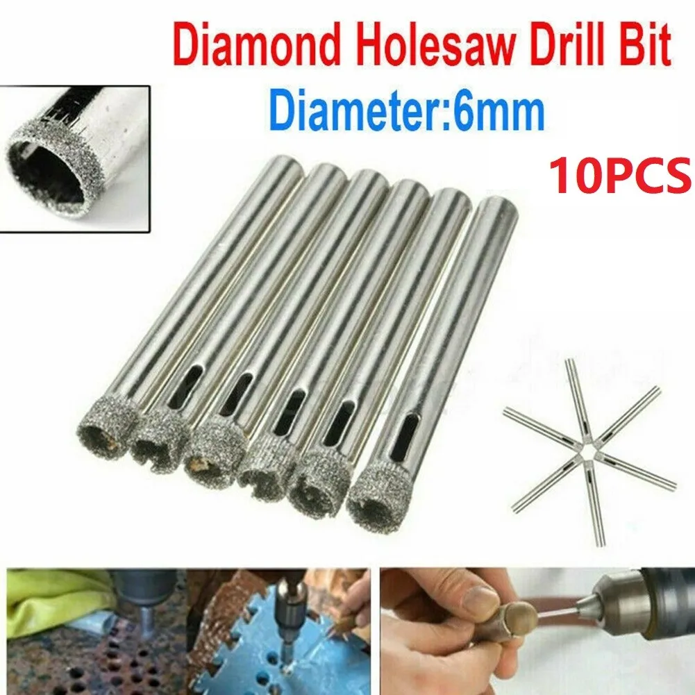 6-65mm M10 Diamond Core Drill Bit – Hole Saw For Ceramic Tile, Granite, Marble – Fits Angle Grinder