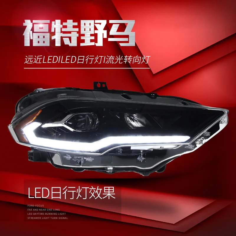 

FT Car Lights For Ford Mustang 2018-2022 LED Headlights Mustang DRL Turn Signal Projector Lens Auto Accessories Plug And Play