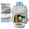 Baby Nappy Bag Mummy Bag Backpack Waterproof Storage Handbag Outdoor Travel Mommy Maternity Bag For Baby Stuff 2 Layer Gray 3
