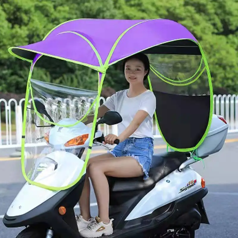 Folding Umbrella Canopy Windshield for Electric Car Bicycle