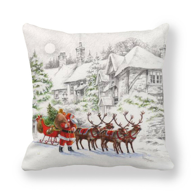 Cushion Cover Merry Christmas Decorations For Home Christmas Ornaments 2021 Navidad Xmas Noel New Year Gifts 2022