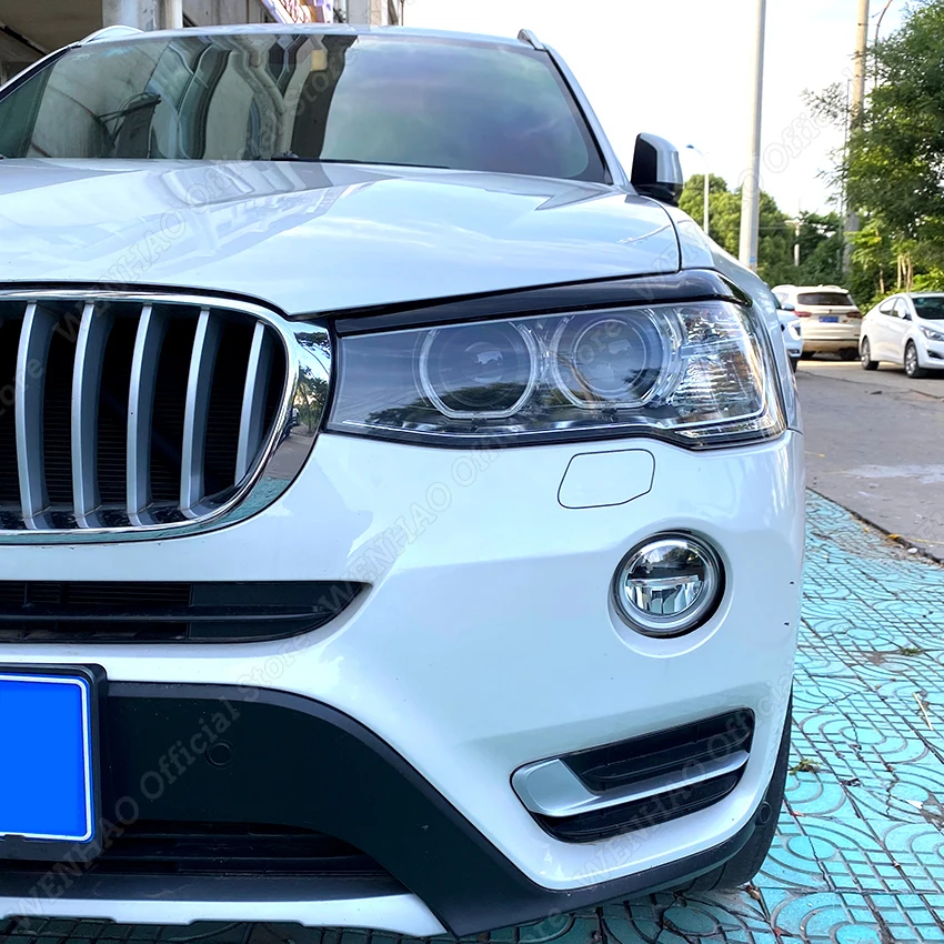 2pcs For BMW X3 F25 X4 F26 Headlight Eyelids Eyebrows Body Kit Sticker  Tuning 2014 2015 2016 2017 2018 Gloss Black ABS Plastic - AliExpress