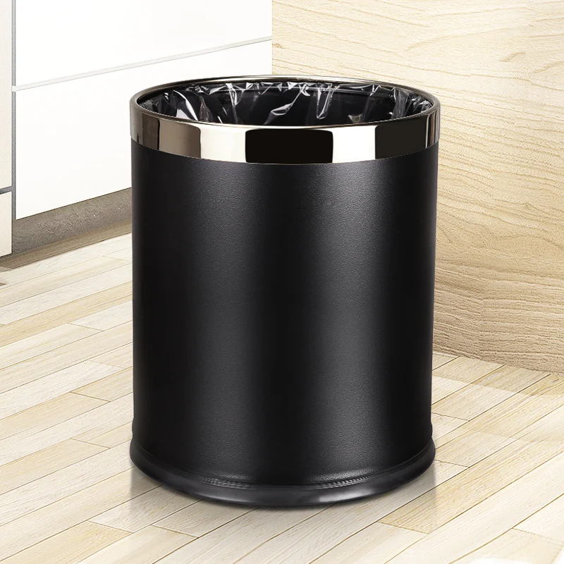 

Bathroom Garbage Trash Bin Stainless Steel Dustbin Recycle Storage Trash Bin Small Luxury Cubo De Basura Living Room Furnitures