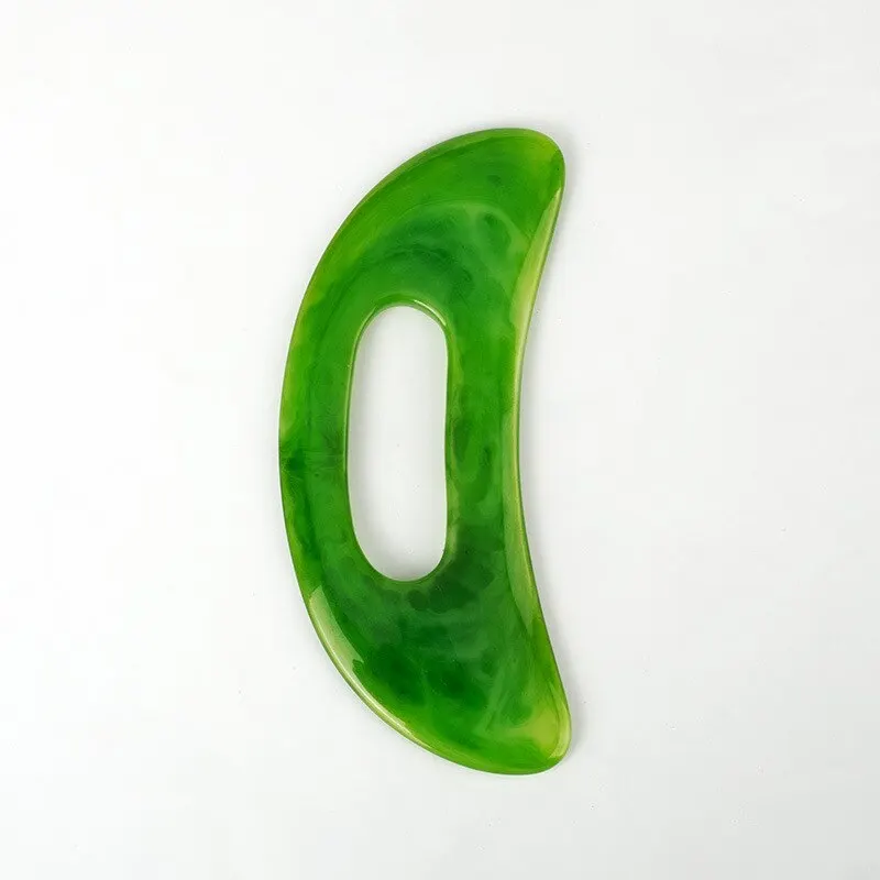 Gua Sha Unisex Scraping Board For Cervical Spine Body Massage Small Scimitar Scraping Resin Beeswax Hand-held Scraping Board