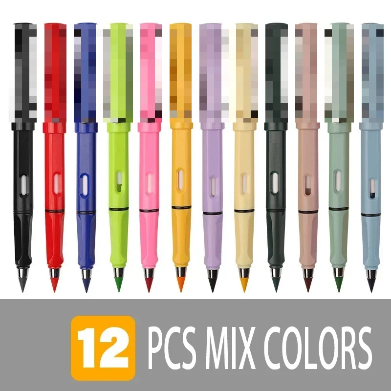Eternal Pencil 12 Colors Unlimited Writing Kids Infinity Cute Pen Sketch Painting Stationery Kawaii Crayons School Supplies