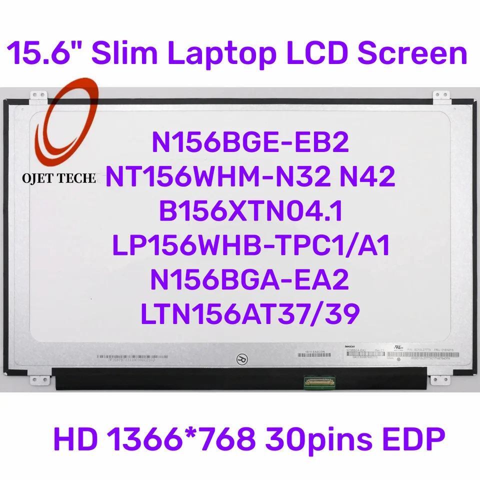 Replacement 15.6" HD LED LCD Screen - Compatible With N156BGE-E32 & Rev. C1 Laptops