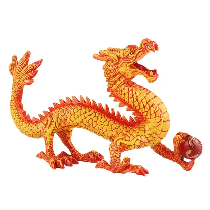 

Chinese Dragon Statue PVC Dragon Ornament Year Of The Dragon Gift Zodiac Mascot Tabletop Home Garden Decoration Accessories